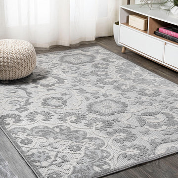 Lucena Modern Medallion High-low Indoor/outdoor Area Rug